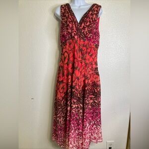 Rabbit Rabbit Designs Dress Sz 16 Boho Handkerchief Hem Y2K Indie Abstract Fairy